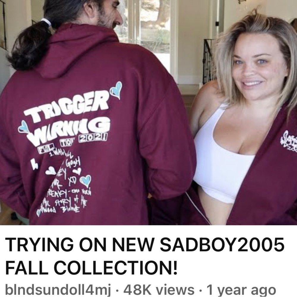 Trisha’s SADBOY2005 Maroon Zip-U Hoodie NWT